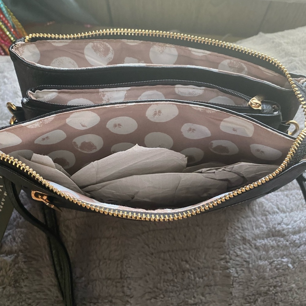 NWT ISabelle vegan leather crossbody/clutch/shoulder bag black - Picture 16 of 16
